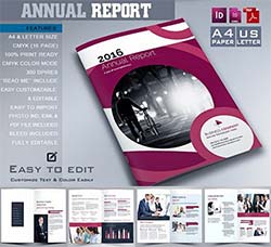 indesign模板－企业年刊(通用型/16页)：Annual Report Template